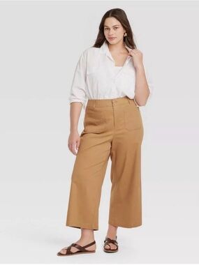 Women's High-Rise Cropped Wide Leg Pants - Ava & Viv 18